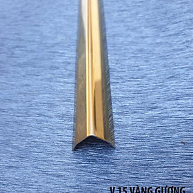 Mua Nẹp inox 304 chữ V vàng gương  Nẹp v inox  dày 0.6li hàng bo cạnh  thanh dài 2m44 thi công đơn giản