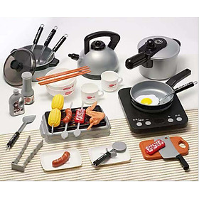 Bộ đồ chơi nấu ăn - KITCHEN - Đồ chơi giải trí đồ chơi nấu ăn nhà bếp 36 món, hàng to, bếp than, bếp từ điện tử