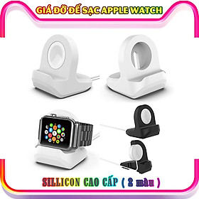 Giá đỡ silicon dẻo dành cho sạc Apple Watch - trắng (không kèm cáp sạc)