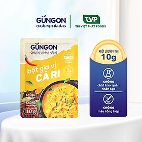 Bột gia vị cà ri GUNGON tẩm ướp chế biến cà ri, xào lăn, xả ớt gói 10g