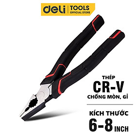 Kìm Đa Năng Deli Cao Cấp Kiểu Nhật - Chất Liệu Thép CR-V Chống Mòn, Gỉ - Thiết Kế Răng Cưa Tiện Dụng - DL100106 - 6 inch - DL100106