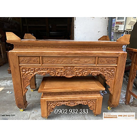 Mua Bộ án thờ 1m97 gỗ gõ đỏ - Đồ Gỗ Mạnh Hùng