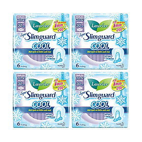 COMBO 4 GÓI Băng Vệ Sinh Laurier Super Slimguard Cool Mát Lạnh và Kiểm