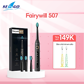 Bàn chải đánh răng điện Fairywill 507 kèm 8 đầu thay thế - Hàng chính hãng