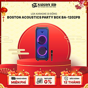 Mua Loa Karaoke Bluetooth BOSTON ACOUSTICS Party Box BA-1202PB | Tích hợp Micro không dây | Tăng/giảm âm Bass  Treble | Hàng Chính Hãng