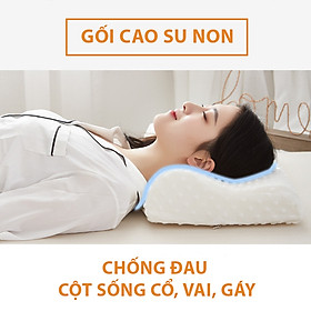 Gối Cao Su Non Cao Cấp Adu79 - Mềm Mại, Đàn Hồi Cao Không Xẹp, Chống Đau Cột Sống Cổ, Vai, Gáy