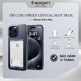 Ốp lưng cho iPhone 15 Pro Max Spigen Crystal Slot Dual - Hàng chính hãng