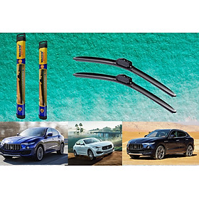 Combo gạt nước mưa ô tô Nano Silicon Macsim cho xe Maserati Levante 2016-2018.