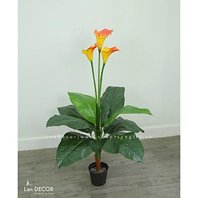 Cây giả - Cây hoa rum trang trí nhà đẹp cao 110cm