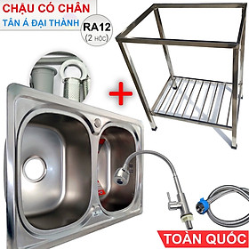 Mua Bộ Chậu Rửa Bát Inox TÂN Á ĐẠI THÀNH Có Chân Và Vòi - Chậu Chính hãng loại 1 hộc có bàn và 2 hộc đôi
