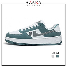 Giày Thể Thao Nam AZARA- Sneaker Màu Xám - Xanh, Giày Thiết Kế Thể Thao, Đế Nhẹ, Vải Thoáng Khí - G5401