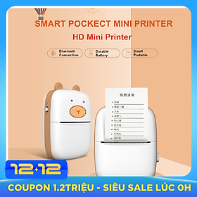Smart Pocket Mini Printer HD Portable BT Connection Wireless Printer Pocket Cute Appearance Photo Printing Label Notes