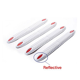 Car SUV Bumper Sill Corner Protector Trim Guard Strip Cover w/ Reflective Light