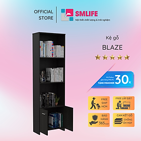 Giá sách bằng gỗ thiết kế đẹp SMLIFE Blaze