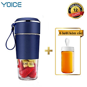 Máy Xay Sinh Tố Cầm Tay YOICE REKKY (150W - 300ml- loại SẠC PIN ). máy xay sinh tố mini - Hàng Chính Hãng