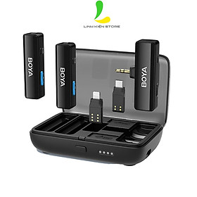 Mua Micro thu âm không dây Boya BOYALINK (BOYA LINK) - Micro ghi âm 2.4GHz kênh đôi cổng Light.ningg  Type-C  3.5mm TRS - Hàng nhập khẩu