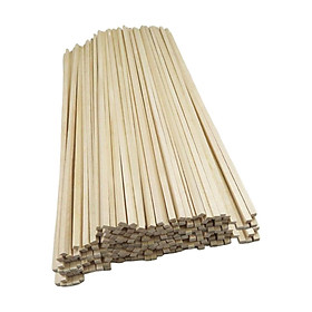 100Pcs Unfinished Wood Sticks Woodcrafts for Crafts Model Building Supplies