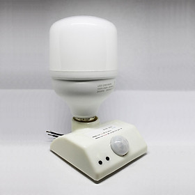 Mua COMBO ĐUÔI ĐÈN CẢM ỨNG HỒNG NGOẠI SL01 + BÓNG ĐÈN LED ĐUÔI VẶN TRÒN E27 20W-220AC.