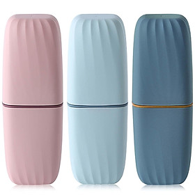 3 miếng Bàn chải đánh răng Etui Travel Water Set Bộ bàn chải đánh răng người hầu