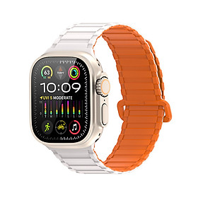 Dây Đeo Cho Apple Watch Ultra, Apple Watch Series, Dux Ducis Silicone Magnets KJ Series, Nam Châm Từ Tính_ Hàng chính hãng
