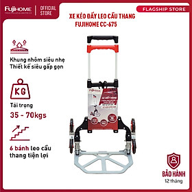 Mua Xe đẩy kéo hàng leo cầu thang 6 bánh rút gọn đa năng FUJIHOME CC-675 (  35kg leo cầu thang   70kg đường bằng )
