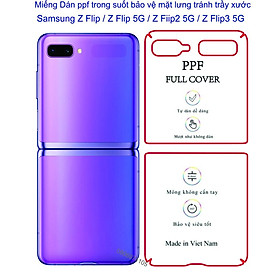 Miếng Dán PPF mặt lưng Samsung Z Flip / Z Flip2 5G / Z Flip3 5G Bảo vệ máy tránh trầy xước, chống va đập nhẹ