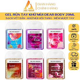 Gel / nước rửa tay khô dear body 29ml - khử mùi tanh hôi - khử khuẩn - làm sạch - thơm tay - mềm mịn
