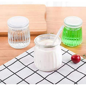 Mua Combo 06 Hũ sữa Chua 100ml   200ml Nắp nhựa | Hũ Thủy Tinh Sữa Chua Nắp Nhựa