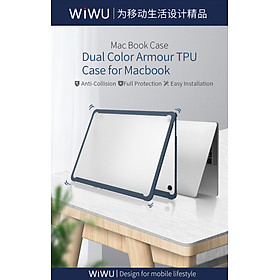 Ốp Cứng WIWU DUAL COLOR ISHIELD Dành Cho Macbook  Chất Liệu PC Và TPU Chống Trầy Xước, Mài Mòn - Hàng Chính Hãng