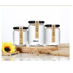 Mua Hũ Thủy Tinh Tròn Trụ Nắp Thiết 500ml