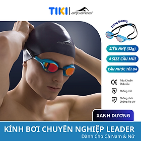 Kính bơi chuyên nghiệp từ Đức Aquafeel dòng "Leader Mirrored" siêu nhẹ (32g), 100% nhập khẩu từ Đức, đạt tiêu chuẩn chất lượng Châu Âu, thiết kế kiểu dáng dành cho thi đấu đỉnh cao, phù hợp cho cả nam và nữ - Free Size