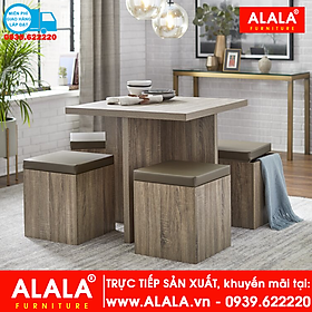 Mua Bộ bàn ăn ALALA941 gỗ HMR chống nước - ww.ALALA.vn - 0939.622220