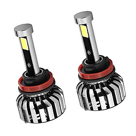 1 Pair N7 H11 4-LED Headlight Headlamps Bulbs Conversion Kit 6000K Pure White