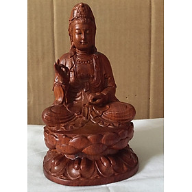 Mua Combo Tượng Phật quan âm tọa tòa sen  Gỗ Hương tự nhiên  nguyên khối  Thơm thoang thoảng suốt đời  KÈM CHUỖI HẠT PHẬT GIÁO TRẦM HƯƠNG 108 HẠT