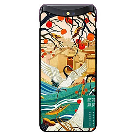 Hình ảnh Ốp in cho Oppo Find X Hai Con Hạc - Hàng chính hãng