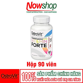 Viên Uống Vitamin Và Khoáng CHất Tổng Hợp Hàm Lượng Cao Vit&min Forte OstroVit Tăng Đề Kháng Giảm Mệt Mỏi Bổ Sung Vi Chất Phục Hồi Thể Lực Nhập Khẩu Chính Hãng Ba Lan Hộp 90 Viên