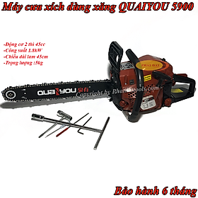 Mua Máy cưa xích dùng xăng QUAIYOU QY5900  Hàng Chính Hãng Cao Cấp - Bảo Hành 6 tháng