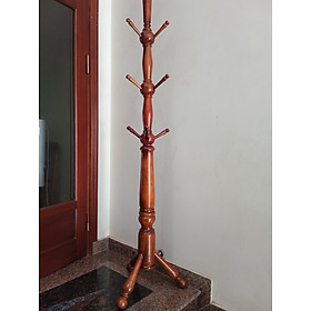 Mua Cây treo quần áo gỗ thân to chân thẳng màu nâu đậm
