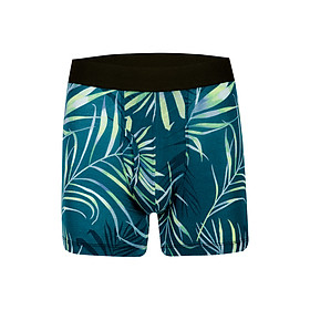 Quần lót nam Boxer Tropical - Màu xanh - Họa tiết lá cây