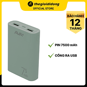 Mua Pin sạc dự phòng 7500 mAh AVA+ LJ JP199 - Hàng chính hãng - Xanh