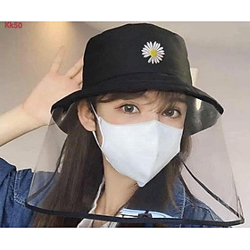 Nón chống dịch hoa cúc , chống nắng, chống bụi cho nam nữ kèm kính bảo hộ