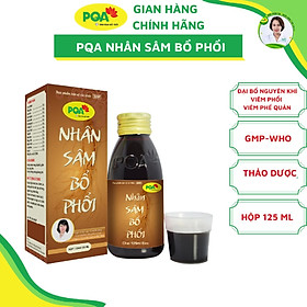 Nhân Sâm Bổ Phổi PQA Hỗ Trợ Thanh Họng, Giảm Ho, Long Đờm Và Thông Thoáng Đường Thở Hộp 125ml
