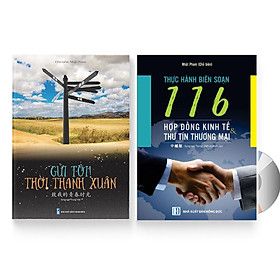 Sách- Combo gửi tôi thời Thanh Xuân song ngữ Trung việt có phiên âm MP3 nghe + 116 Hợp đồng Kinh Tế Thư Tín Thương Mại song ngữ Trung Pinyin +DVD tài liệu