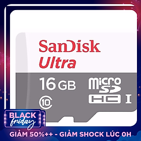 Thẻ Nhớ microSDHC SanDisk Ultra 16GB UHS-I - 80MB/s - Hàng Nhập Khẩu
