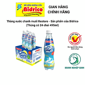 Nước Chanh Muối Restore ( Thùng 24 chai 495ml ) - Sản phẩm của Bidrico