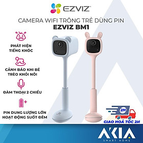 Camera wifi trông trẻ dùng pin Ezviz BM1, phát hiện tiếng trẻ khóc, đàm thoại 2 chiều, hát ru, dung lượng pin 2000 mAh - Hàng Chính Hãng