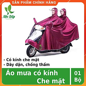 Mua Áo mưa 2 đầu 1 người  áo mưa trong suốt có kính che mặt