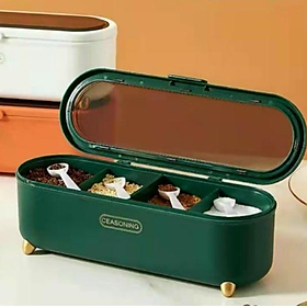 Mua  KOSUYTU  Hộp Đựng Gia Vị Nhà Bếp  Đựng Đồ Cá Nhân Hình Chữ Nhật  Chia 4 Ngăn  Có Nắp  Tiện Lợi  Xinh Xắn - Hàng Chất Lượng KST