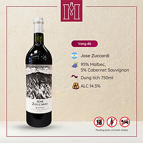 Rượu vang đỏ Argentina José Zuccardi 750ml 14.5% nhập khẩu - Hàng chính hãng