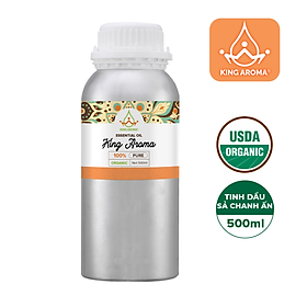 Tinh Dầu Thiên Nhiên Sả Chanh Ấn  KING AROMA mẫu thử 30ml/ 100ml - Tinh Dầu Nguyên Chất Xông Thơm Phòng/ Thư Giãn Tinh Thần/ Thích Hợp Dùng Với Đèn Xông và Máy Khuếch Tán. - 500ml